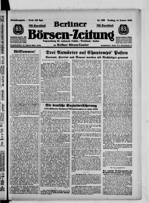 Berliner Börsen-Zeitung vom 14.01.1938