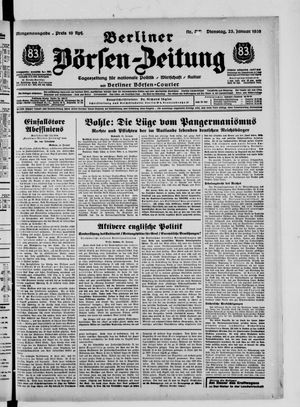 Berliner Börsen-Zeitung vom 25.01.1938