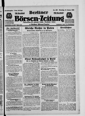 Berliner Börsen-Zeitung vom 25.01.1938