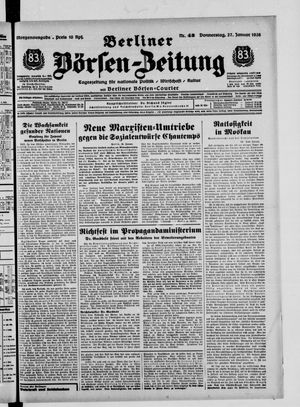 Berliner Börsen-Zeitung vom 27.01.1938