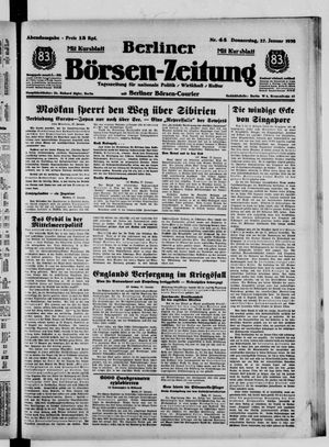 Berliner Börsen-Zeitung vom 27.01.1938