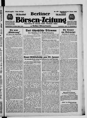 Berliner Börsen-Zeitung vom 29.01.1938