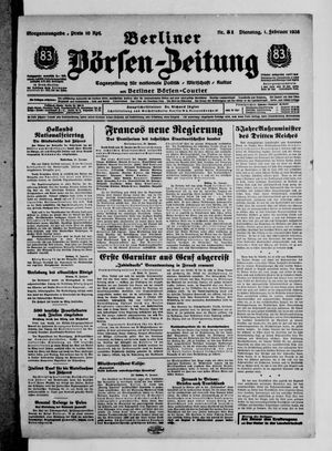 Berliner Börsen-Zeitung on Feb 1, 1938
