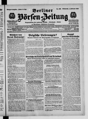 Berliner Börsen-Zeitung vom 02.02.1938