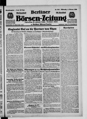 Berliner Börsen-Zeitung vom 02.02.1938