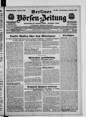 Berliner Börsen-Zeitung vom 03.02.1938
