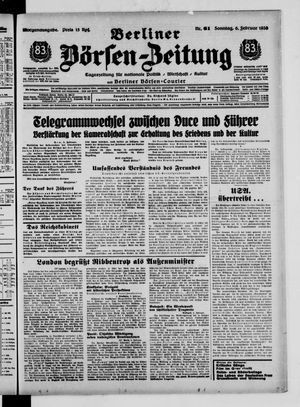 Berliner Börsen-Zeitung vom 06.02.1938