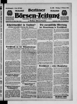 Berliner Börsen-Zeitung vom 07.02.1938