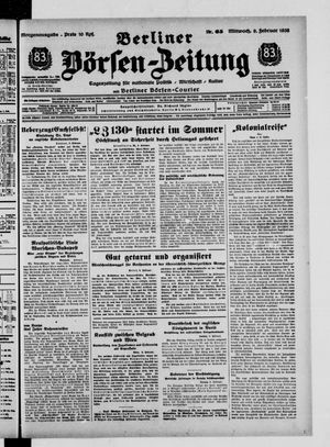 Berliner Börsen-Zeitung vom 09.02.1938