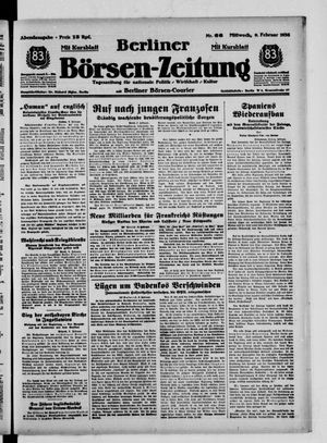 Berliner Börsen-Zeitung vom 09.02.1938