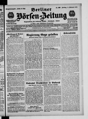 Berliner Börsen-Zeitung vom 11.02.1938