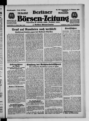 Berliner Börsen-Zeitung vom 12.02.1938