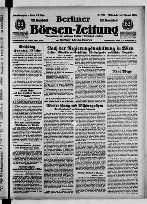 Berliner Börsen-Zeitung vom 16.02.1938