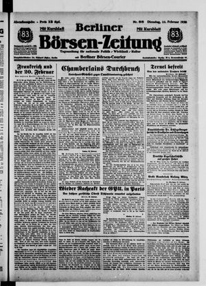 Berliner Börsen-Zeitung vom 22.02.1938