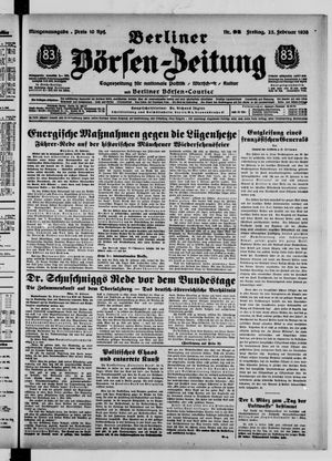 Berliner Börsen-Zeitung vom 25.02.1938