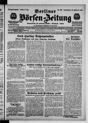 Berliner Börsen-Zeitung vom 26.02.1938