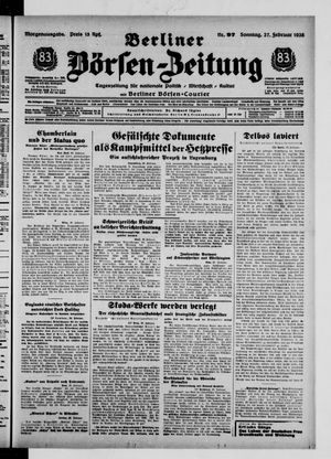 Berliner Börsen-Zeitung vom 27.02.1938