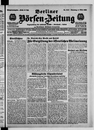 Berliner Börsen-Zeitung vom 08.03.1938