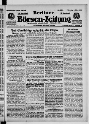 Berliner Börsen-Zeitung vom 09.03.1938