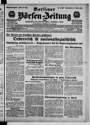 Berliner Börsen-Zeitung on Mar 12, 1938