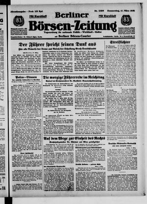 Berliner Börsen-Zeitung vom 17.03.1938