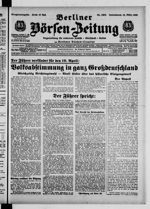 Berliner Börsen-Zeitung vom 19.03.1938