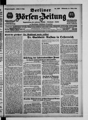 Berliner Börsen-Zeitung vom 23.03.1938