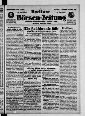 Berliner Börsen-Zeitung vom 23.03.1938