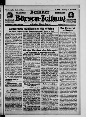 Berliner Börsen-Zeitung vom 25.03.1938