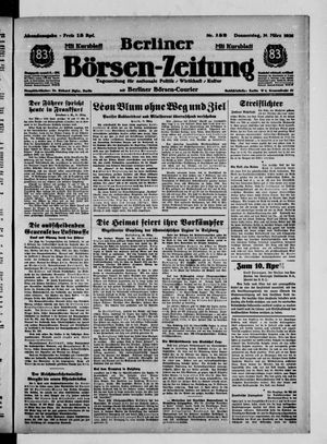 Berliner Börsen-Zeitung vom 31.03.1938