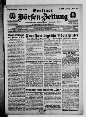 Berliner Börsen-Zeitung vom 01.04.1938