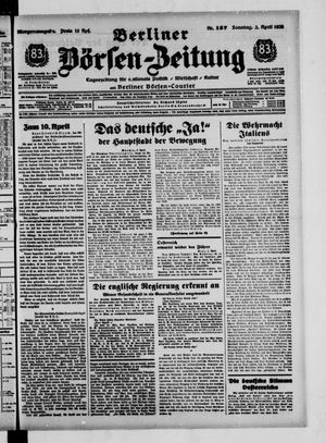 Berliner Börsen-Zeitung vom 03.04.1938