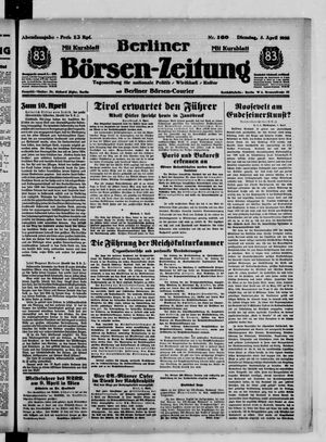 Berliner Börsen-Zeitung vom 05.04.1938