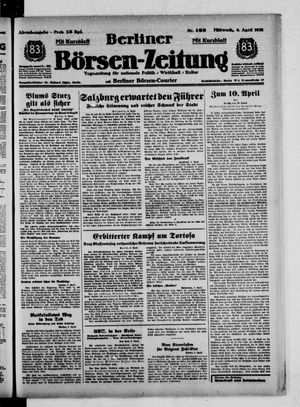 Berliner Börsen-Zeitung vom 06.04.1938