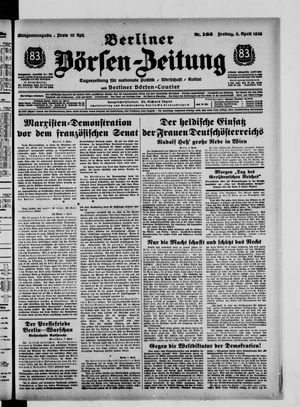 Berliner Börsen-Zeitung vom 08.04.1938