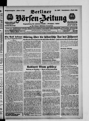 Berliner Börsen-Zeitung vom 09.04.1938
