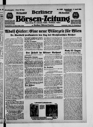 Berliner Börsen-Zeitung vom 09.04.1938