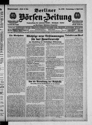 Berliner Börsen-Zeitung vom 14.04.1938