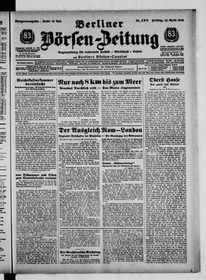 Berliner Börsen-Zeitung vom 15.04.1938