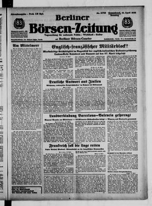 Berliner Börsen-Zeitung vom 16.04.1938