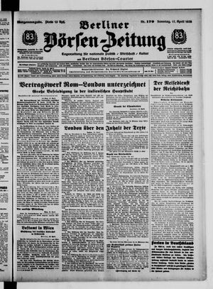 Berliner Börsen-Zeitung vom 17.04.1938