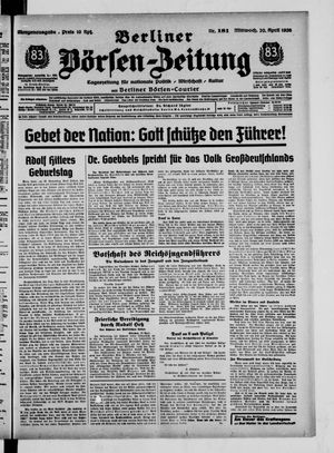 Berliner Börsen-Zeitung vom 20.04.1938