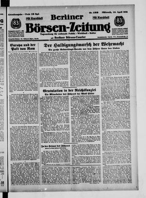Berliner Börsen-Zeitung vom 20.04.1938