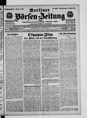 Berliner Börsen-Zeitung vom 21.04.1938
