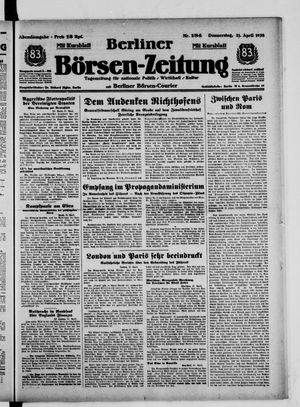 Berliner Börsen-Zeitung vom 21.04.1938