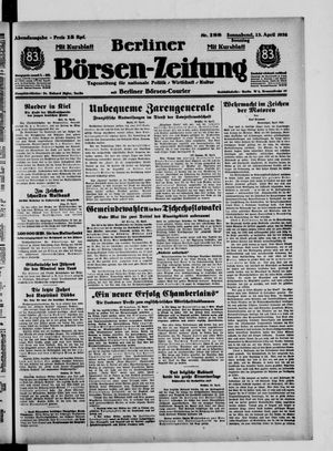 Berliner Börsen-Zeitung vom 23.04.1938