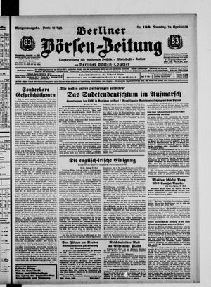 Berliner Börsen-Zeitung vom 24.04.1938