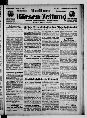 Berliner Börsen-Zeitung vom 27.04.1938