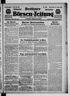 Berliner Börsen-Zeitung vom 28.04.1938