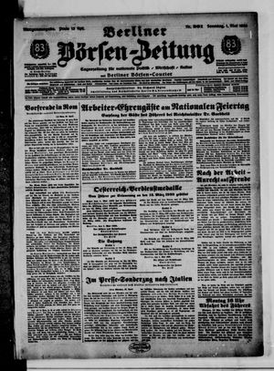 Berliner Börsen-Zeitung vom 01.05.1938